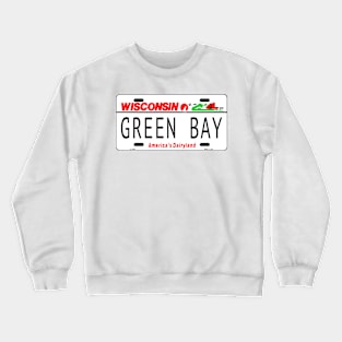 Green Bay, WI License Plate Crewneck Sweatshirt